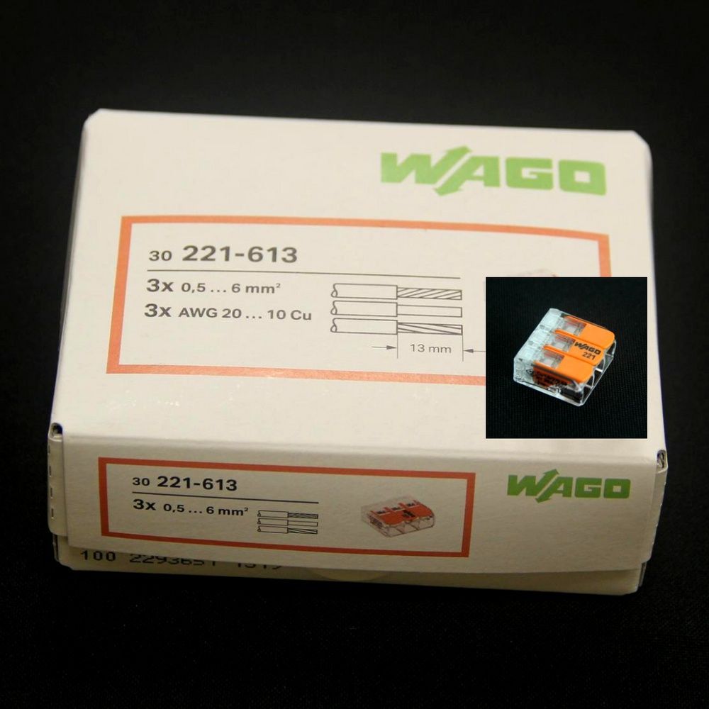 Клемма Wago 221-613 30 шт. 221-613