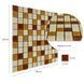 Стеклянная мозаика Sticker Wall 298х298х4.5мм коричневая на стену SW-00002363 &mdash; ракурс 3