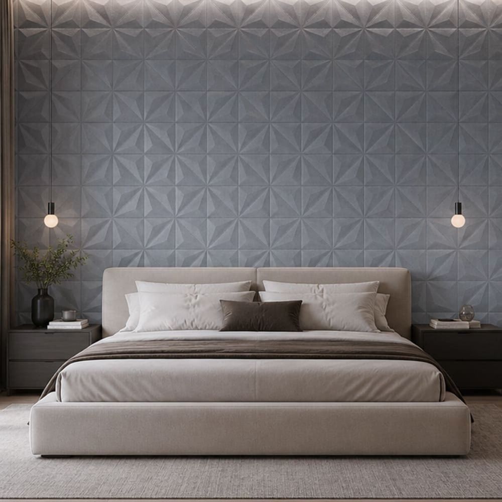 Самоклеящаяся 3D панель Sticker Wall Серебряный бриллиант 695х695х4мм на стену SW-00003304