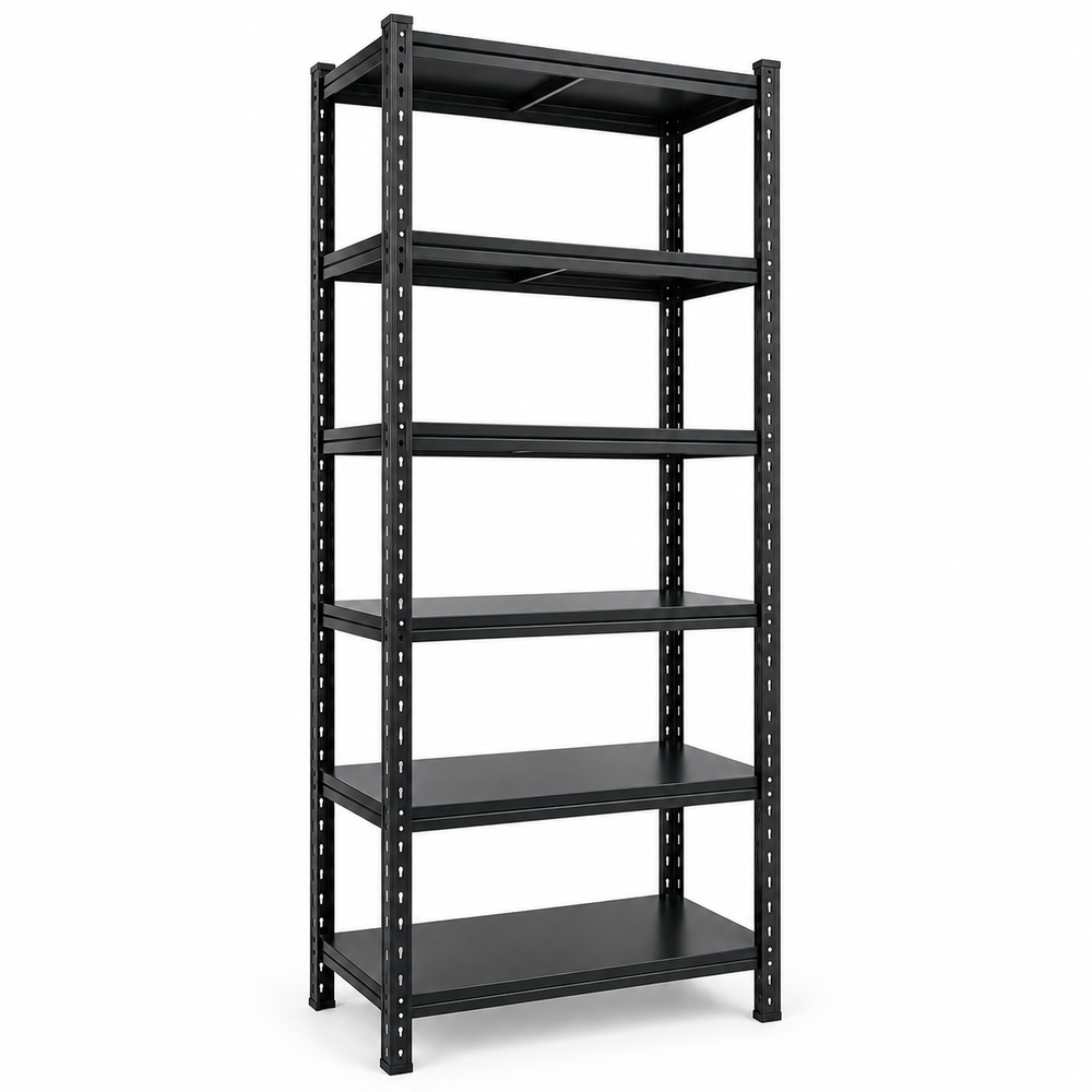 Стеллаж 6 полок 220X90X40 см черный для гаража и склада G1477