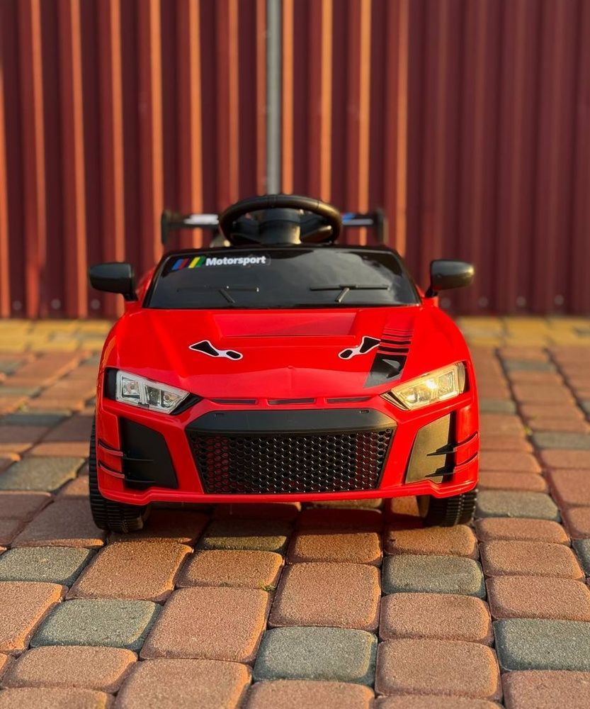 Дитячий електромобіль Cabrio 6V 5A (спойлер пульт LED-фари звук відкривні двері педаль газу) Червоний (G538/1) G538/1