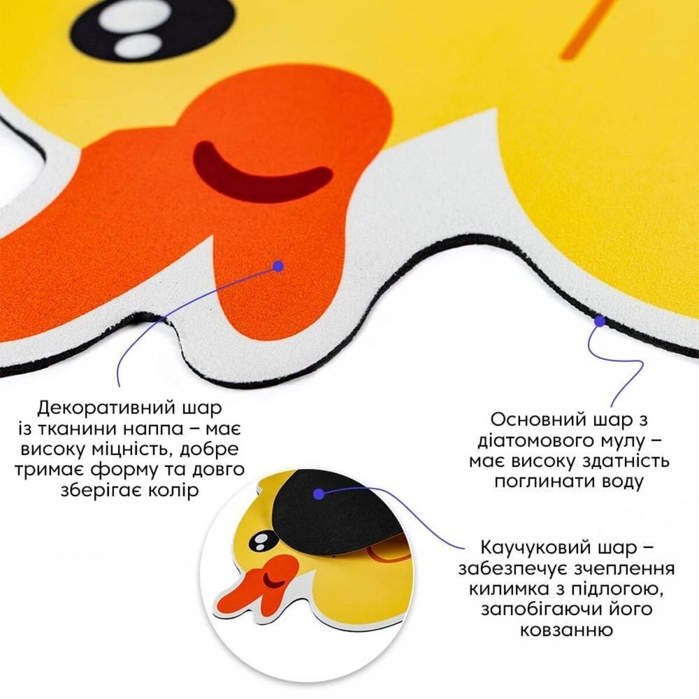 Влагопоглощающий коврик Уточка 40*60см.*3мм. (2561) SW-00002561