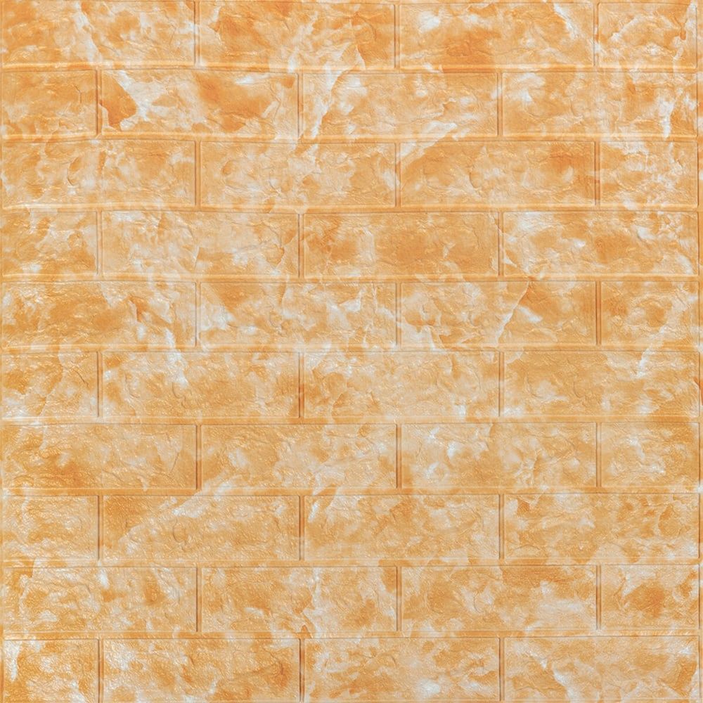 Декоративная 3D панель Sticker Wall 700Х770 мм Мрамор желтый на стену SW-00000694