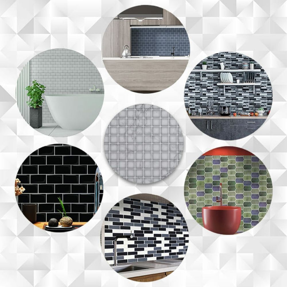 Самоклеящаяся полиуретановая плитка Sticker Wall 305х305 серая на стену SW-00001936