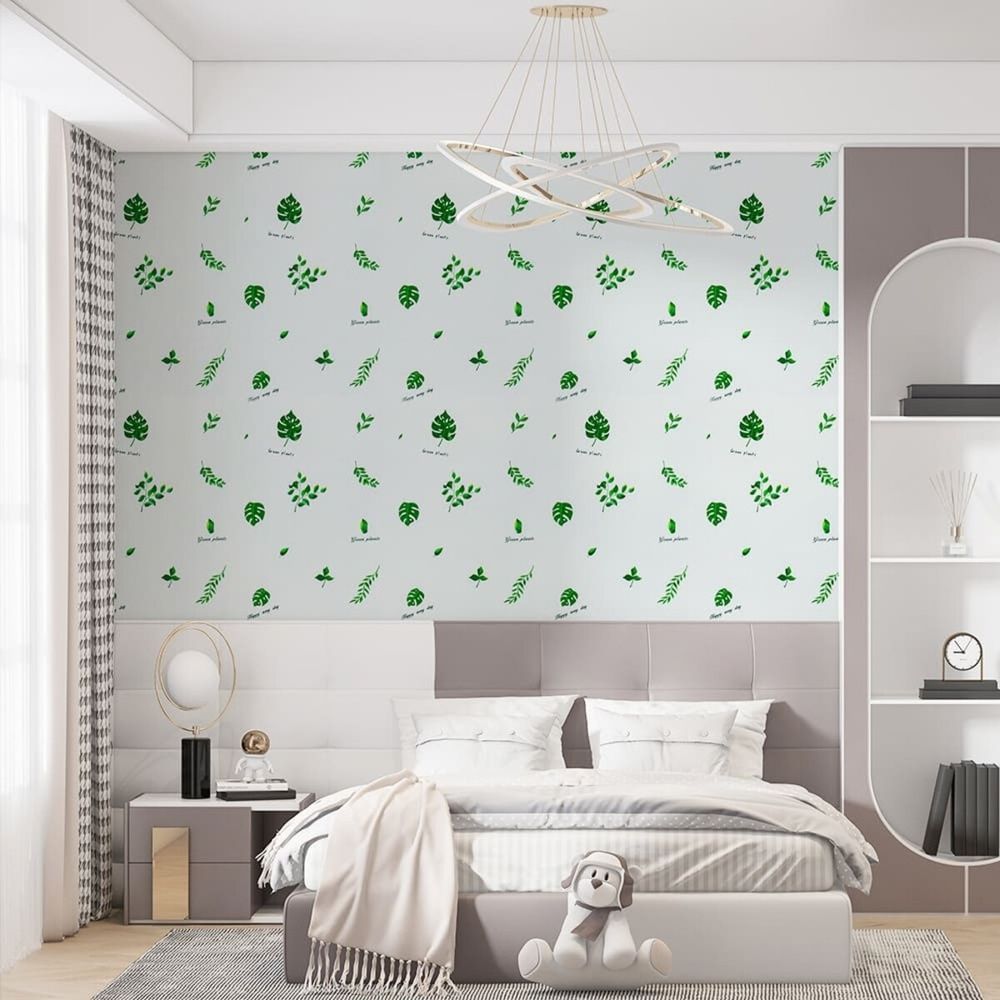 Самоклеящиеся обои Sticker Wall 2800х500 мм Листочки на стену SW-00001945