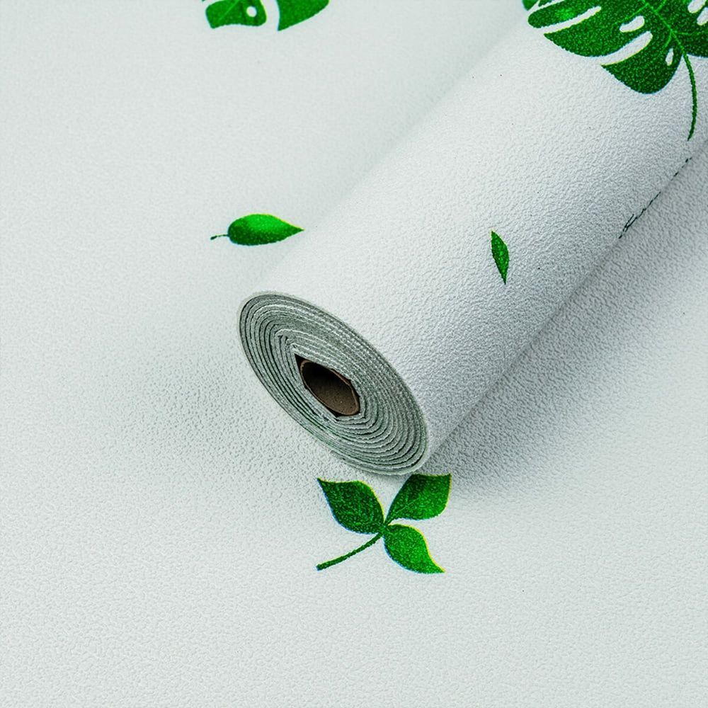 Самоклеючі шпалери Sticker Wall 2800х500 мм Листочки на стіну SW-00001945