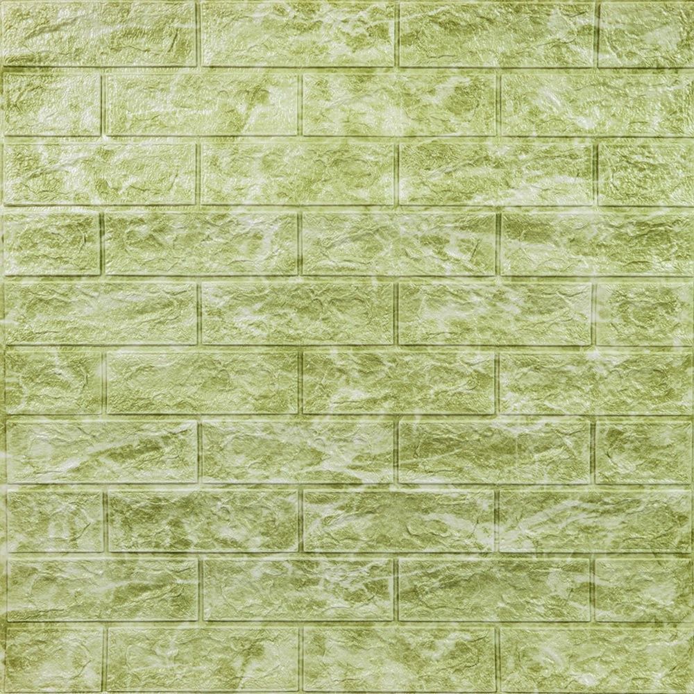 Декоративная 3D панель Sticker Wall 770х700 мм зеленая на стену SW-00000171