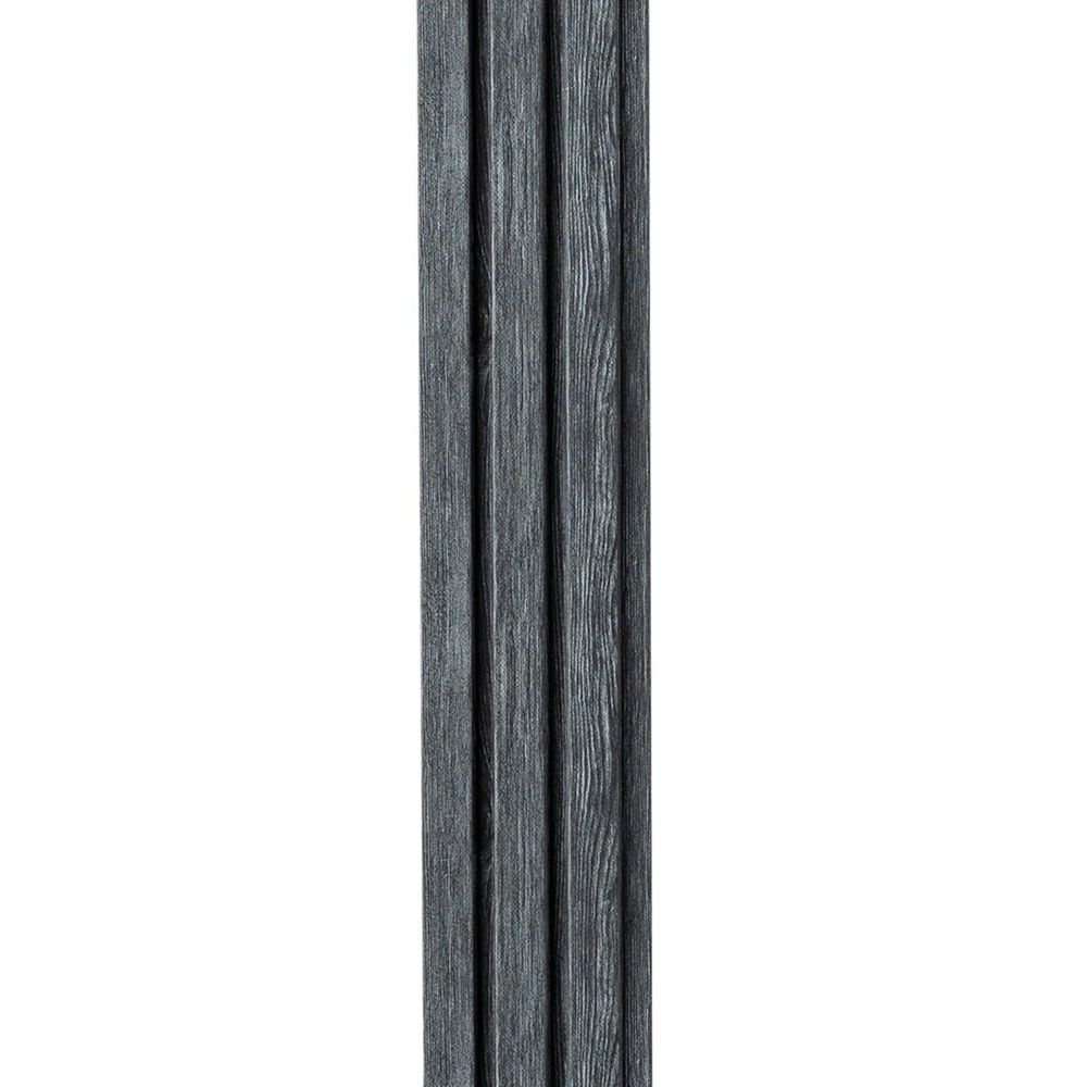 Рейка декоративная PS 2900х115х12 мм Темный графит на стену SW-00002128