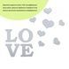 Зеркальный декор акриловый самоклеющийся Love серебро 11шт (2495) SW-00002495 &mdash; ракурс 5