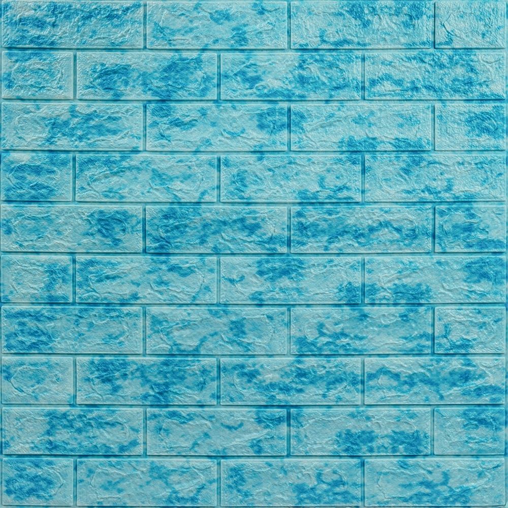 Декоративная 3D панель Sticker Wall 700х770х5 мм Голубой мрамор на стену SW-00000033