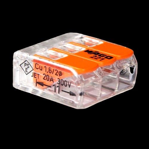 Универсальная 3-проводная клемма WAGO 221-413 (50 шт.) 221-413