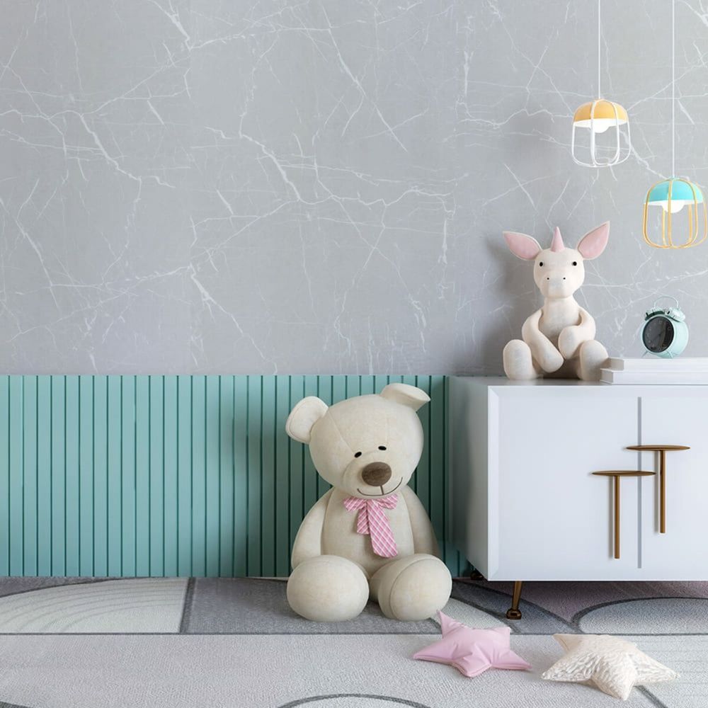 Самоклеюча PET плитка в рулоні SW-00002431 600х3000х2мм світло-сіра на стіну SW-00002431