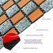 Стеклянная мозаика Sticker Wall 298х298 серо-оранжевая на стену SW-00002361 &mdash; ракурс 2