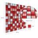 Стеклянная мозаика Sticker Wall 298х298х4.5мм Красная на стену SW-00002367 &mdash; ракурс 3