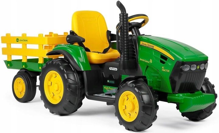 Дитячий електротрактор Gordon Johnny Dee 170х90 см зелений з причепом G774